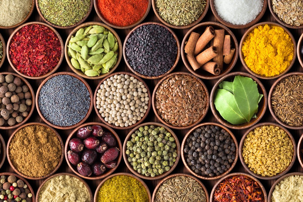 Especias condimentos utensilios de cocina